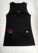 Hairdresser Tunic/Hair Stylist Uniform for Beauty Salon/ Black Tunic size 12