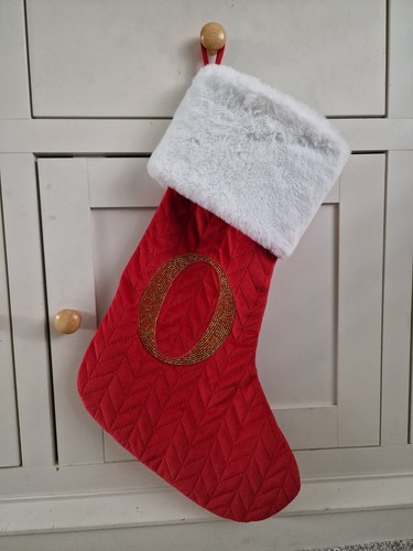Matalan red christmas stocking - red,