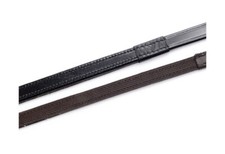 HALF RUBBER SHOW REINS, BLACK