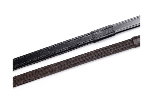 Half rubber show reins black - show,