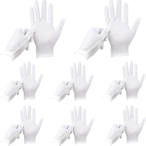 Pcs white gloves 12 - pcs, pairs