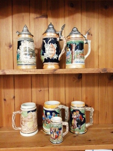 German beer stein collection - german,