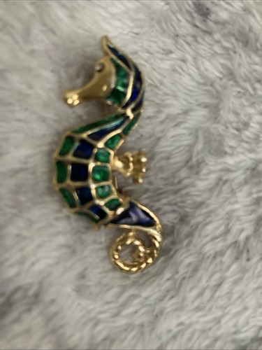 Seahorse brooch - seahorse,