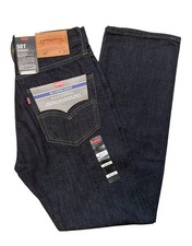 Levi's 501 jeans Straight fit men Navy Blue Selvedge Denim Jeans New with Tags
