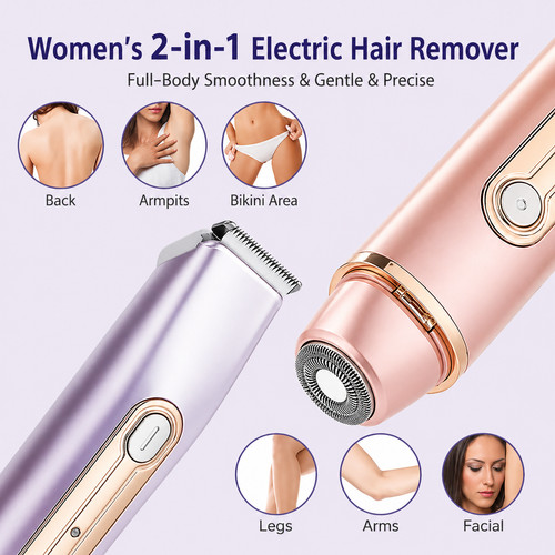 Ladies hair remover - 2-in-1,