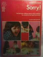 Vintage Waddingtons Sorry Board Game Quick Thinking Complete