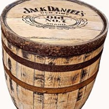 Solid Oak Half Whisky Barrel Handcrafted Drinks Cabinet / Mini Bar FREE DELIVERY