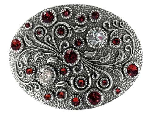 Rhinestone crystal belt buckle - crystal,