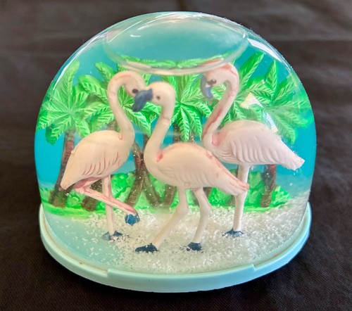 Vintage snow globes pink - globes,,