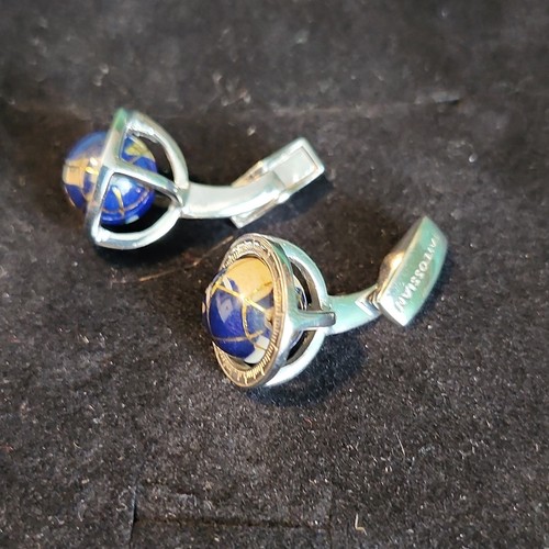 Tateossian men round blue - round,