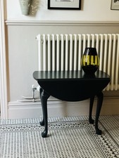 Vintage M&S Side Table Spray Painted In Farrow & Ball Railings Modern Eggshell