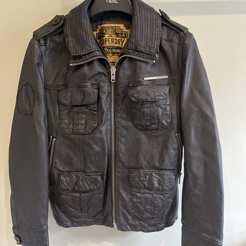 Superdry men leather - superdry, jacket
