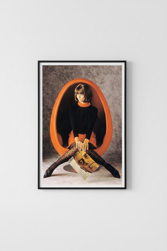 Retro chic poster - chic, woman