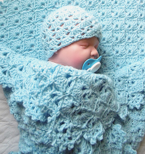 Hand knitted crochet blue - hand, knitted/crochet