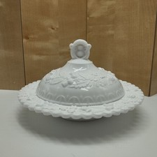 Vintage Milk Glass Thistle