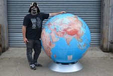 Revolving World Globe huge Russian globe massive display globe on stand