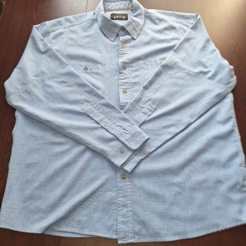 Orvis mens blue - orvis, sleeve