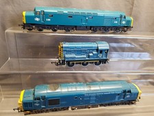 3 x BR BLUE DIESEL LOCO'S, CLASS 40, CLASS 37, CLASS 08, WORKING, CLEARANCE U/B