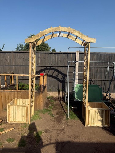 Wooden garden archway - garden,