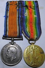 WW1 PAIR MEDALS BRIGGS LEADING