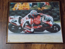 Carl Fogarty Signed & framed 14x11 inch photo. TT, UGP, Superbikes.