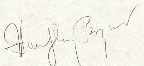 Humphrey bogart signed card - humphrey,