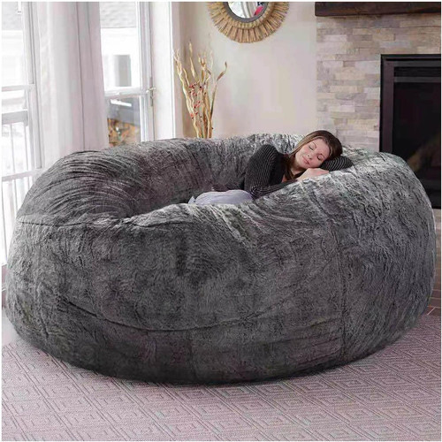 Giant fur bean bag chair - giant,