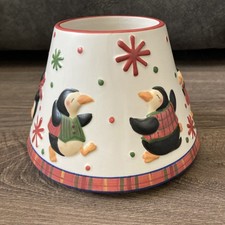 Yankee Candle large jar topper Shade Penguin Party Christmas Festive
