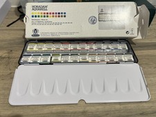 Schmincke Horadam Artists Watercolour Metal Box Set 24 Half Pan New Unused