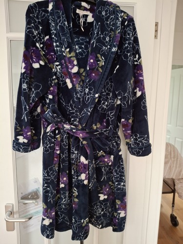 Ladies velour dressing gown - ladies,