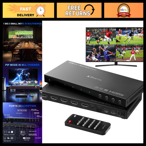 Hdmi multiviewer switch 4x1 - hdmi,