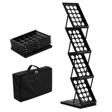 Uimoso Foldable Magazine Display Rack 4 Pocket Brochure Literature Display Stand
