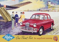 Riley 1.5 'Plane' Classic Car Poster Prints Picture  A1 (Plus Pathfinder)