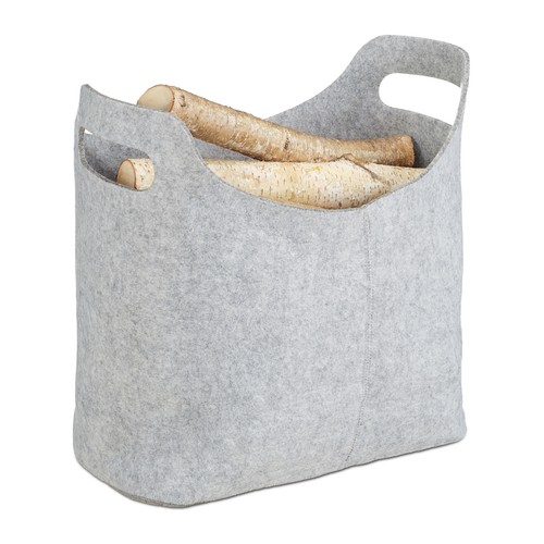 Felt firewood basket