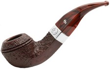 Peterson Irish Harp Sandblast 9mm FILTER Silver Mounted Bent Bulldog Pipe (80s)