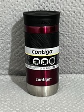 Contigo Byron Snapseal Stainless Steel Travel Mug Thermal Flask Red 470ml