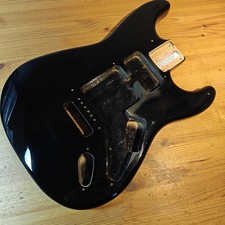 Vintage 2002 Squier By Fender Stratocaster Lightweight Guitar Body Black #10