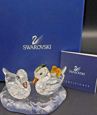SWAROVSKI CRYSTAL MANDARIN DUCKS on BASE (2006 - 2012) - 858736 - Boxed - Mint