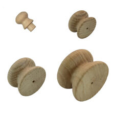 * Wooden OAK Drawer Knobs Handles  CHOOSE SIZE, QTY Wood cupboard Cabinet Knob +