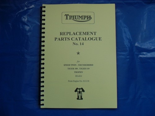 Triumph pre unit parts book - triumph, pre-unit