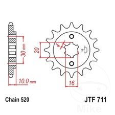 JT Front Sprocket 13 Tooth 520
