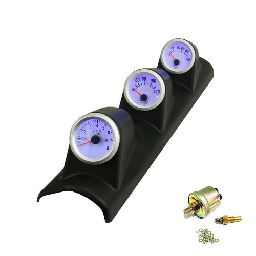 52mm blue led - blue, triple