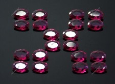 20 Pic Natural Ruby Red Oval