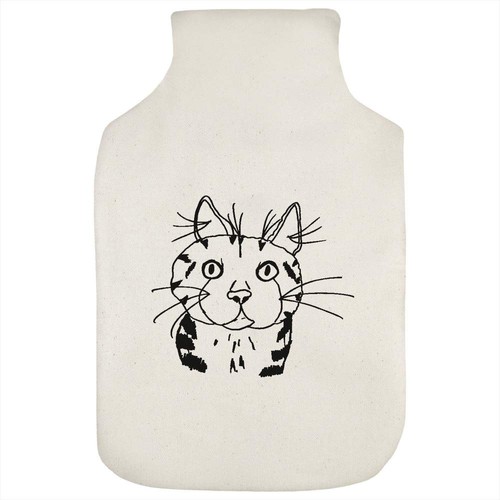 Tabby cat hot - water, bottle