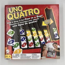 UNO Quatro Drop & Swap Card Game Family Party 2-4 Players Age 7+