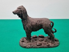 Afghan Hound HEREDITIES Bronze Resin Dog Figure Ornament Cold Cast R Tundy