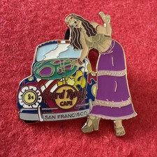 Hard Rock Cafe- San Francisco.  Hippie Girl Flower Power  VW Beetle Pin. LiE 300