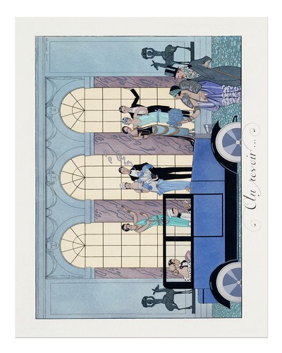 Art deco party scene - art,