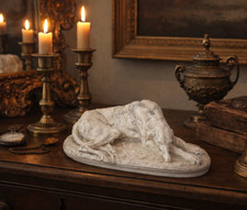 Vintage carved stone borzoi - vintage,