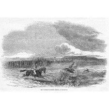 LIVERPOOL The Waterloo Coursing Meeting Hunting - Antique Print 1849